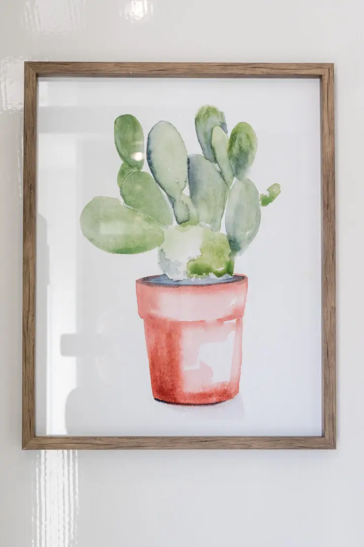 A painting of a cactus