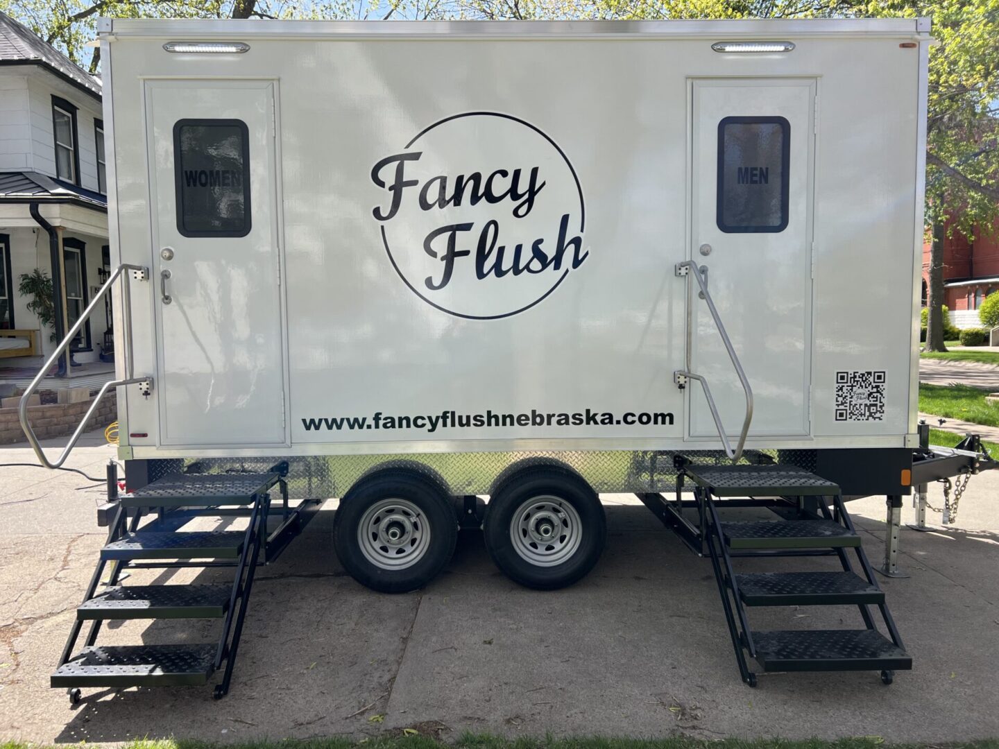 front view of the The Fancy Flush trailer